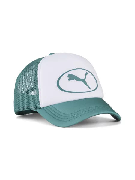 PUMA Czapka typu trucker Essentials Akcesoria Zielony OSFA biała