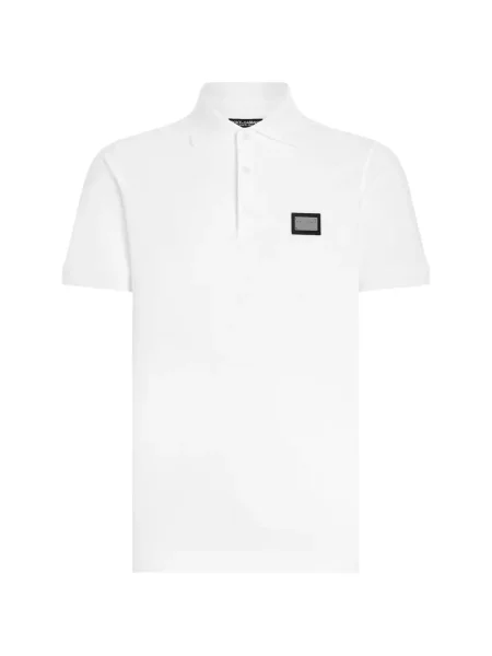 Polo Dolce & Gabbana cu aplicații alb