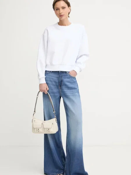 Guess blugi wide leg de damă albastru