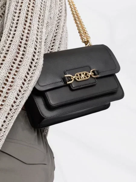 Geantă de mână Michael Kors cu autograf negru