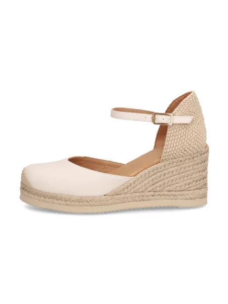 Unisa velur sandály na klínku béžové