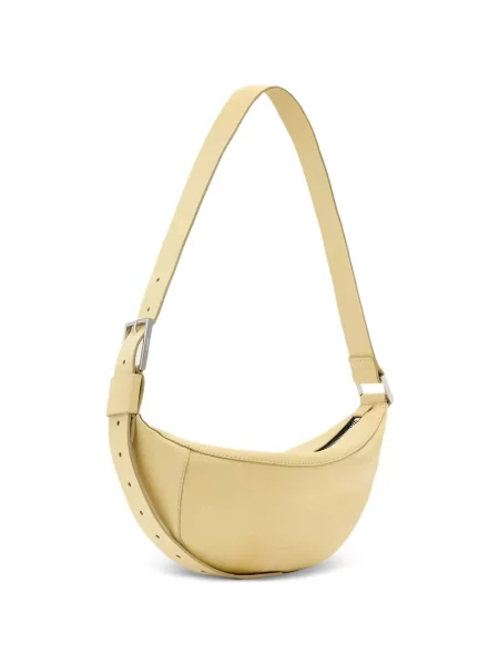 Bőr crossbody táska Allsaints sárga