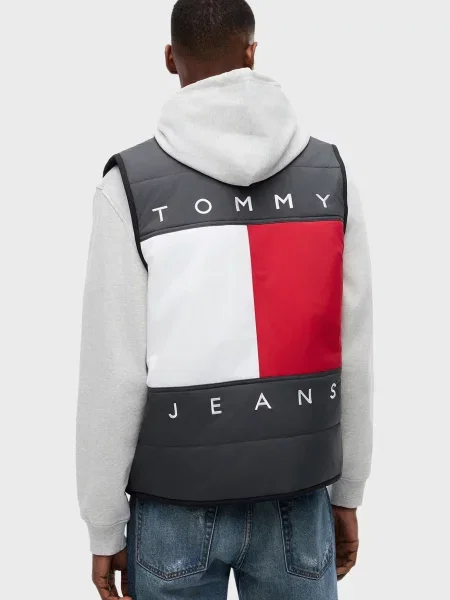 Стьобаний джинсовий жилет Tommy Jeans сірий