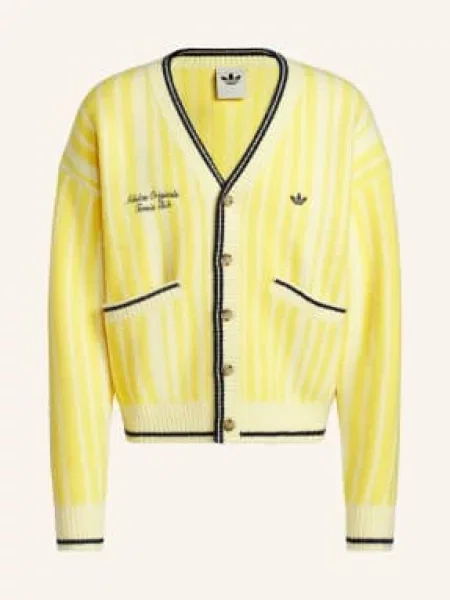 Dzianinowy kardigan Adidas Originals żółty