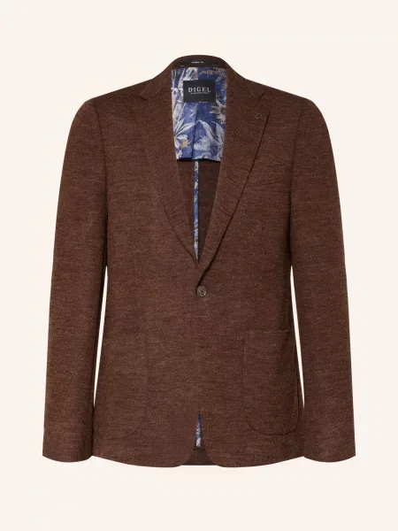 Digel Pletené Sako Edward Modern Fit tmavě hnědá