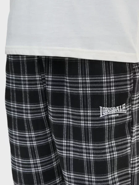 Клетчатые брюки Lonsdale черные