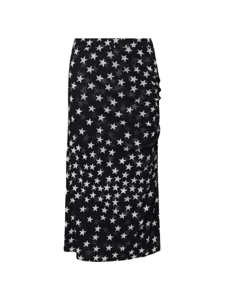 Fustă midi Stella Mccartney cu imagine plasă negru