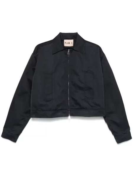 Geacă Plan C din satin albastru