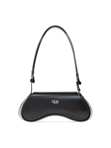 Torebka skórzana Diesel skórzana czarna