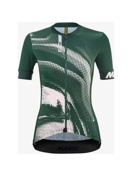 Koszulka rowerowa Mavic Aksium Graphic różowa damskie XS zielona