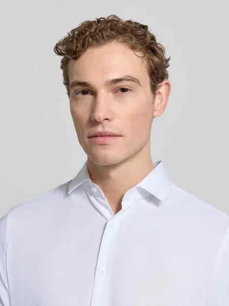 Koszula biznesowa o kroju slim fit z dodatkiem streczu Olymp Level 5 biała