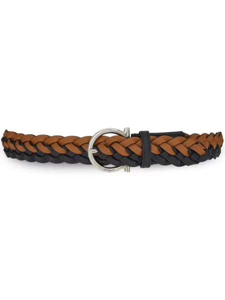 Cu centură curea Ferragamo din piele țesută