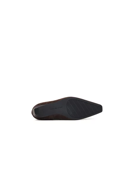 Tommy Hilfiger Aulinukai Kitten Heel Suede Ankle Boot Tamsiai ruda