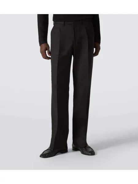 Pantaloni Saman Amel de lână negru