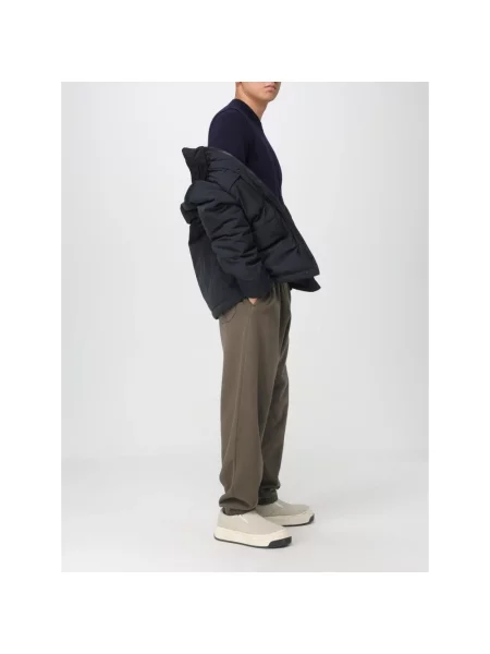 Lniany sweter Stone Island z kamieniami niebieski