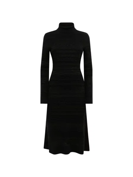 Rochie midi Laneus tricotate negru