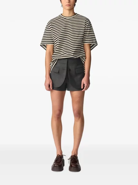 Tricou Monse asimetric alb