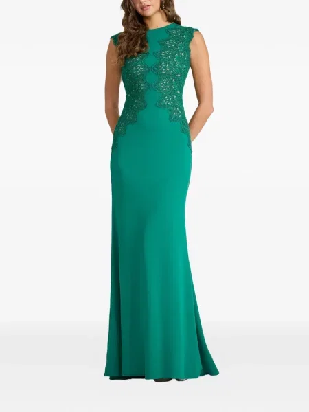 Rochie maxi Tadashi Shoji din dantelă verde