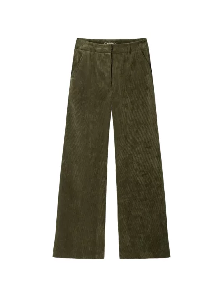 Pantaloni Cambio de catifea cord verde