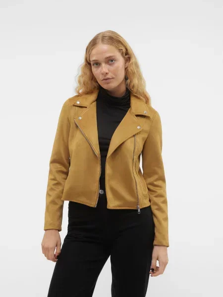 Vero Moda Dirbtinės odos striukė Jose ruda