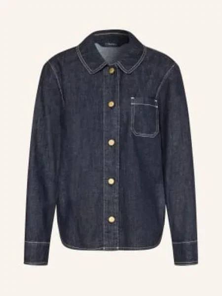 S Max Mara Bluzka Jeansowa Enfasi blau granatowa