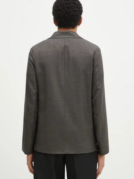 Шерстяной пиджак Paul Smith серый