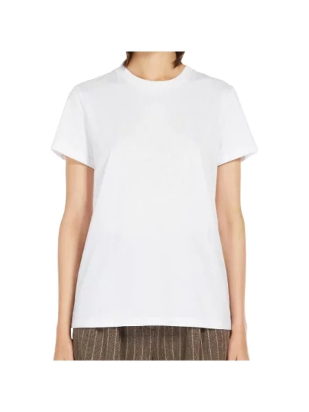 Koszulka Max Mara z kamieniami biała