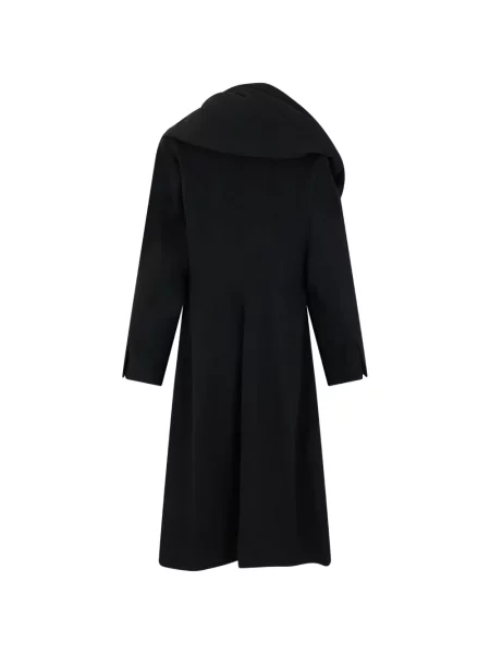 Gulerat palton Vivienne Westwood asimetric drapat negru