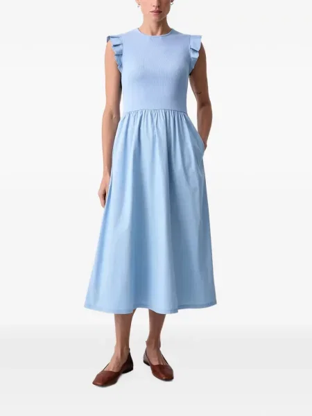 Rochie maxi Marc O'polo tricotate cu volane albastru