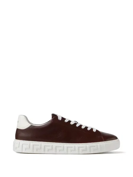 Sneakerși Versace din piele maro