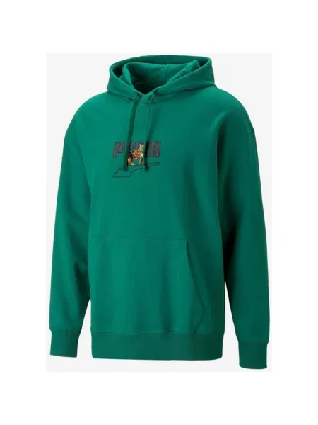 Bluza z kapturem Puma Downtown Graphic Logo L zielona