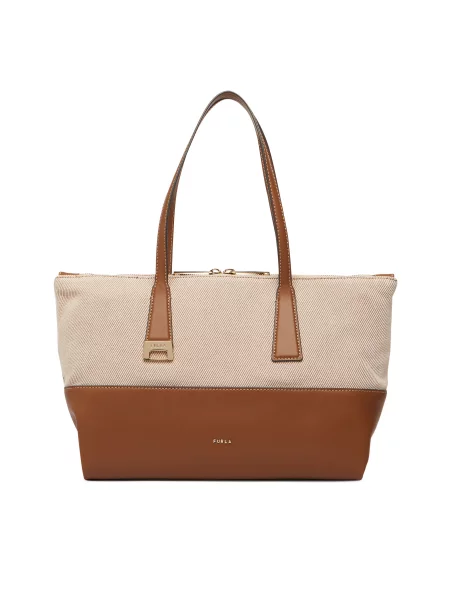 FURLA Pirkinių krepšys OLIVIA / ruda smėlio