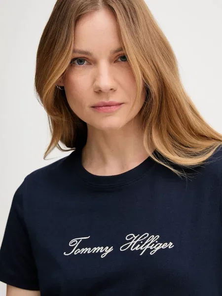 Tričko Tommy Hilfiger tmavomodrá
