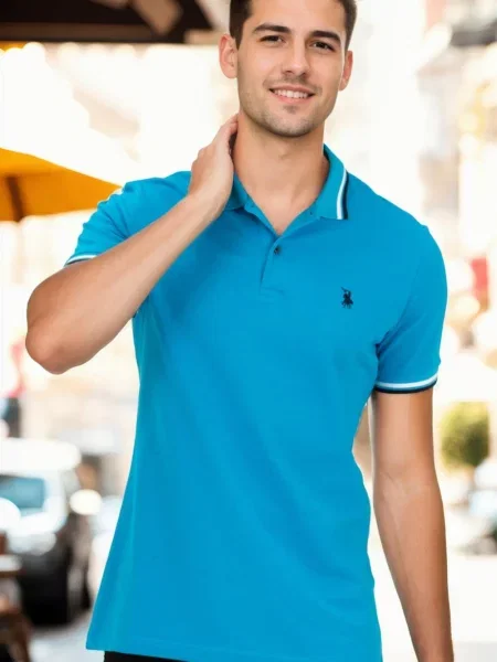 Tricou polo Dewberry albastru