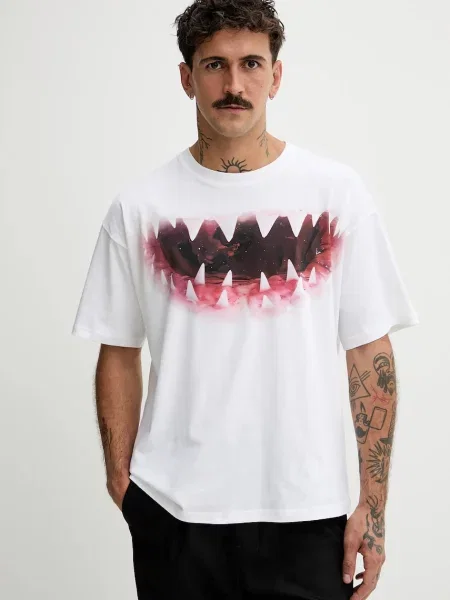 Diesel tricou din cu imprimeu alb