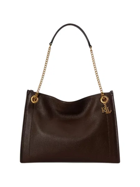Geantă shopper Lauren Ralph Lauren din piele maro