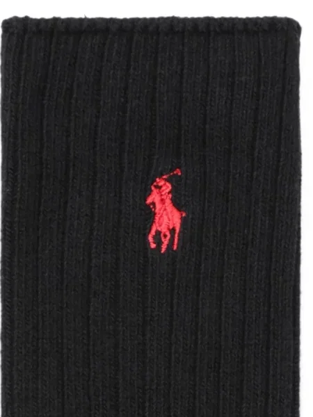 Șosete Polo Ralph Lauren cu broderie din canvas alb