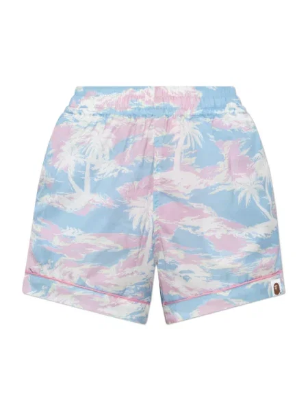 A Bathing Ape szorty Palm Tree Camo Shorts niebieskie