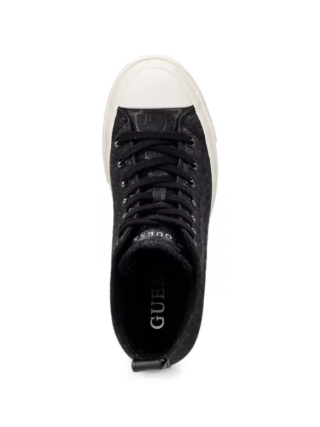 Sneakerși Guess cu imagine negru