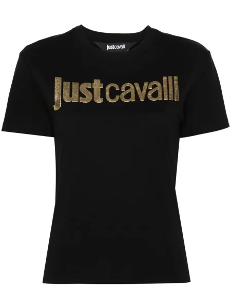 Tricou Just Cavalli cu imagine negru