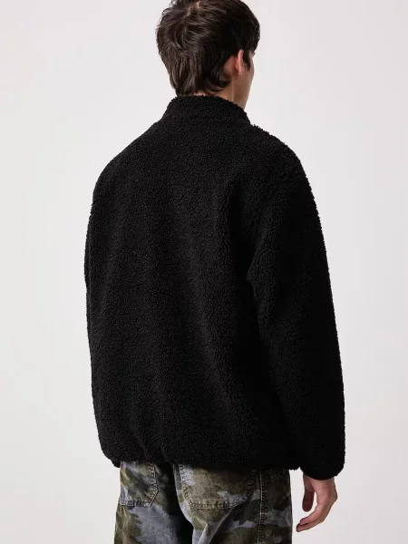 Levi's bluza rozpinana polarowa CAMPO SHERPA czarna