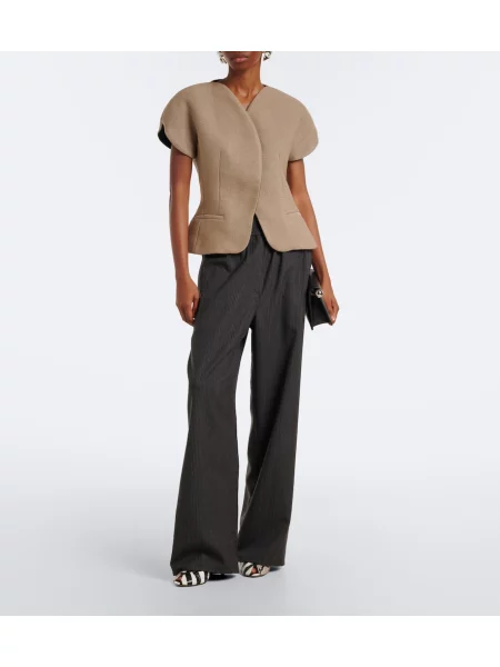 Geacă Jacquemus de lână bej