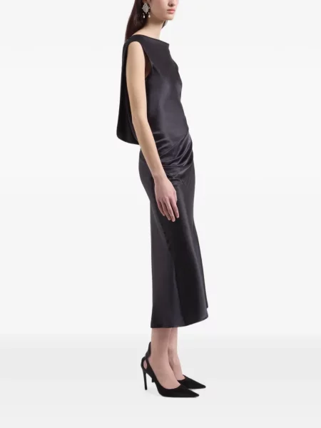 Rochie midi Nina Ricci asimetrică drapată negru