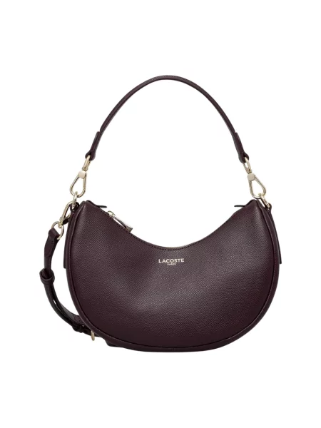 Lacoste torebka crossbody skórzana brązowa