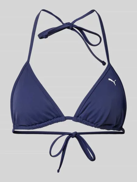Top bikini z nadrukiem z logo Puma granatowy