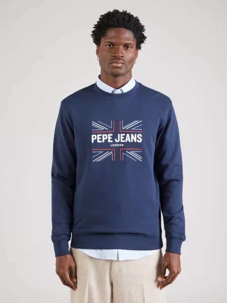 Pepe Jeans Mikina námornícka modrá / modrosivá / červená biela