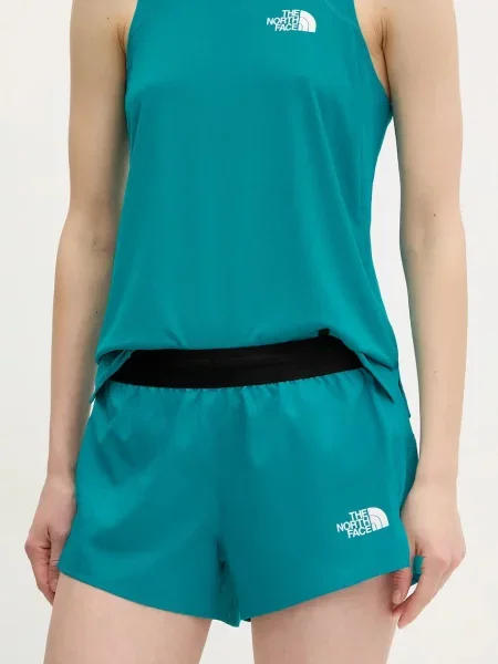 The North Face sport rövidnadrág Breeze női mintás magas derekú zöld