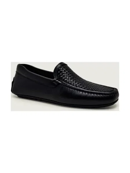 BOSS BLACK De piele mocasini Noel_Mocc_ltwvr negru