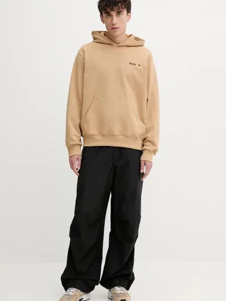 Кофта Barrow з капюшоном з принтом бежевий