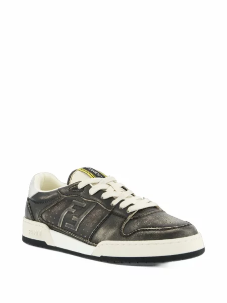 Sneakerși Fendi din piele maro